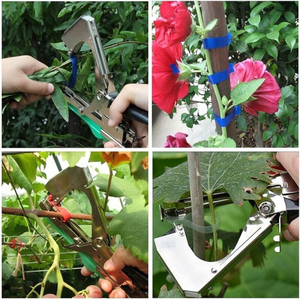 Bindertang, Grenbinding Maskin Rustfritt Stål Hage Tang Verktøy, Hagearbeid Binding Gren, for Planter Grønnsaker Frukt Blomster (med