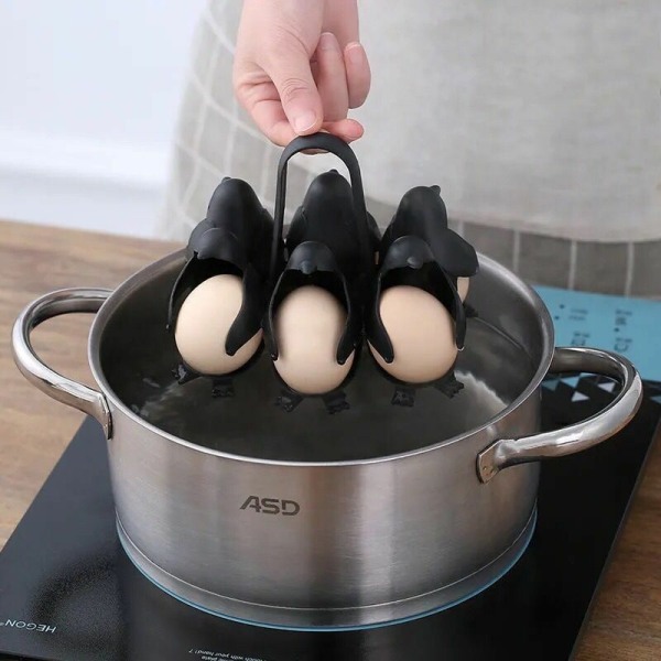 Eggestativ  Eggkopp  Eggkopp  Morsom eggkopp  Svart eggkopp  Egg oppbevaringsboks  Plastegg holder  Egg innlegg  Eggholder（6 egg）