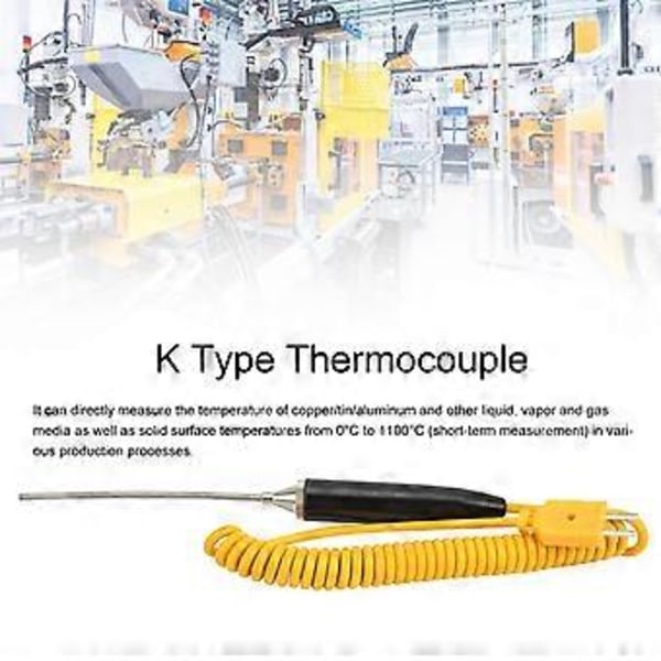 3x100mm K Typ Termoelement Probe Handhållen Temperatursensor för Högtemperaturugn