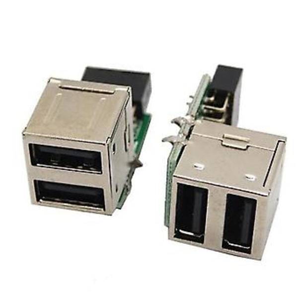 2st Intern Moderkort 9pin Till 2 Port Usb 2.0 A Hona Adapter