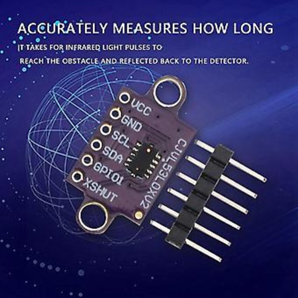 Vl53l0x Time-of-flight (tof) Avstandsmålingssensor Breakout 940nm -vl53l0xv2 Avstandsmodul I2c Iic