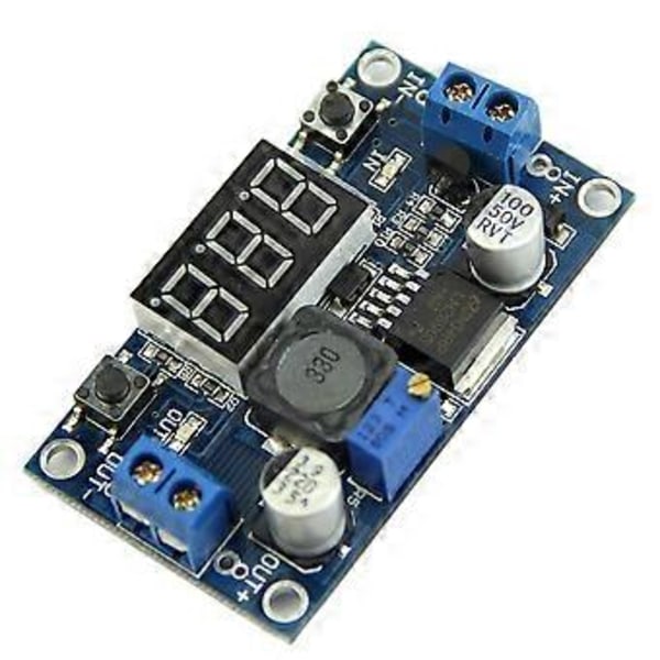för DC 4.0~40 till 1.3-37V LED Voltmeter Nedtrappningsomvandlare Modul LM2596