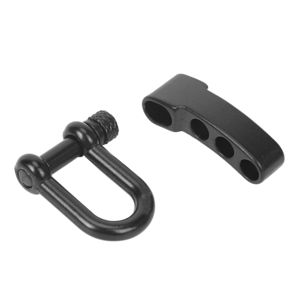 50x U-formet justerbar spenne i sinklegering for paracord-armbånd, tau, svart