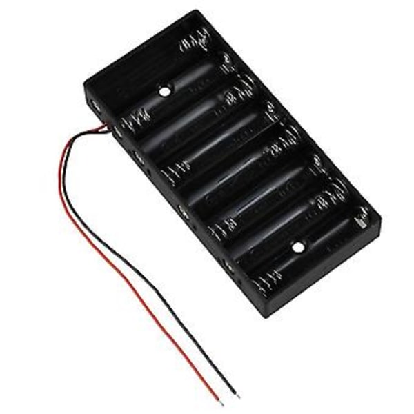 Ny Plast 8 X 1.5v Aa 2a Batterihållare Förvaringslåda Standard 12v Fodral Med Ledningstråd
