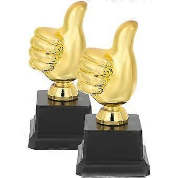 2 stk. Fantastisk Tommeltrofé Tommelpris Trofé Barnetrofé Barnepremie For Konkurranse
