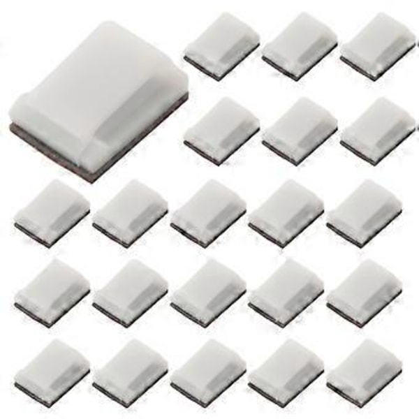 Itseliimautuvat LED-nauhavalojen kiinnikkeet ja pidikkeet, LED-valonauhan pidikkeet, LED-nauhavalon pidike (100 KPL valkoinen)