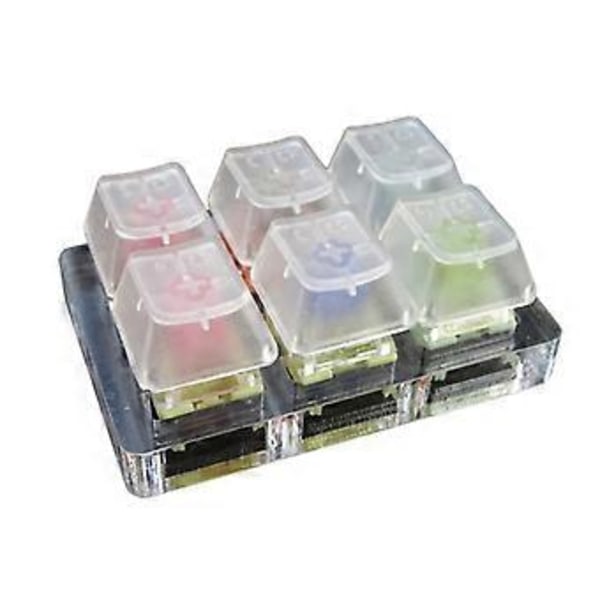 6 for Key TTC Switch Tester Switch Aksel Prøve med Støvtæt Akryl Blank Base Keycaps til Mekanisk Tastatur