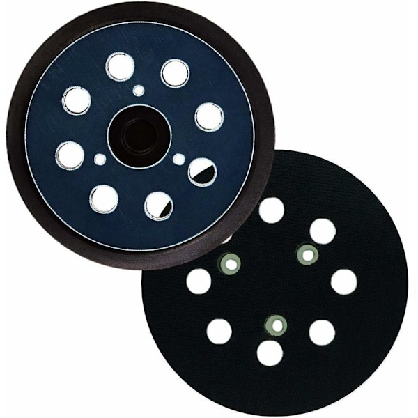 2 Pak med 2 8-huls 125mm Orbitalsliber Slibeskiver Kompatibel med Makita M9204 BO5030 BO5031 DBO180Z BO8041 DBO180RMJ BO5041 BO5010 BO50111 BO5012.