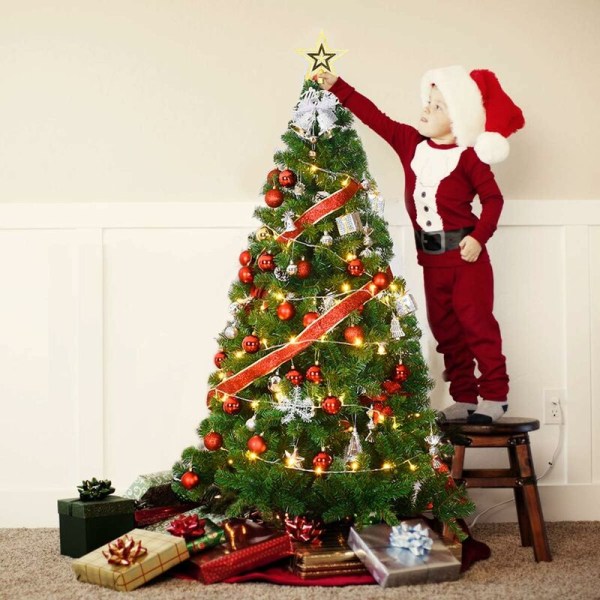 Kunstig juletre for juledekorasjon PVC-materiale med metallbase Naturgrønn (1,5 m)