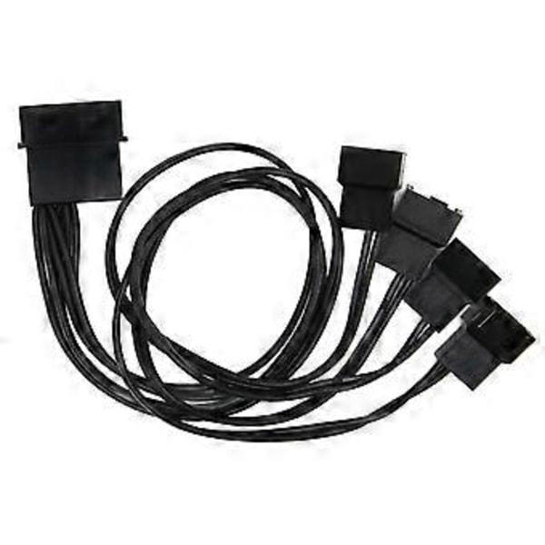 PWM Fan Splitter Praktisk 4 Pin Adapter Holdbart 3 Pin Forlænger Strømkabel til Stationær Computer
