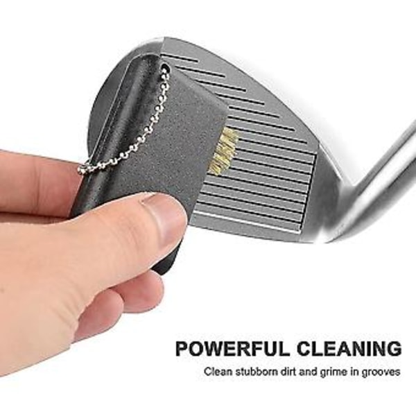 3 st Golfklubbsborste och fickklubbsspårsrengörare 3-pack Rengöringsverktyg Vässare 3 i 1 Ficka T