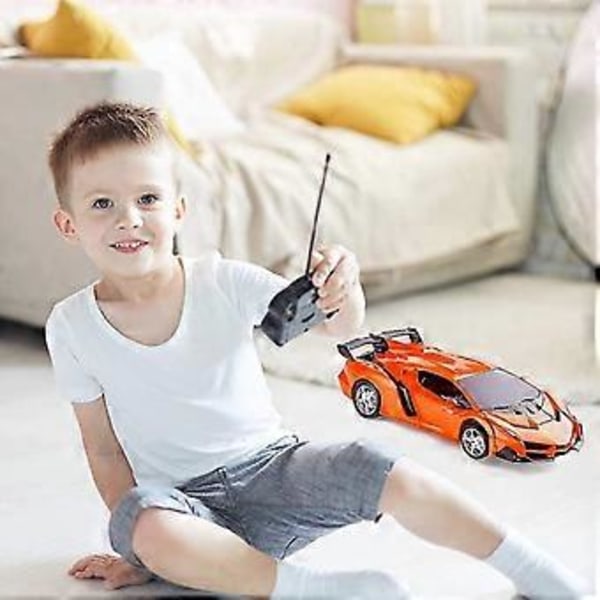 Robottiautot lapsille 4-8 vuotta, muuntautuva kauko-ohjattava auto pojille, ihanteelliset joulu- ja syntymäpäivälahjat, robottiajoneuvolelut, RC-kilpa-auto