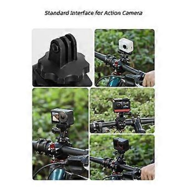 Action4/GoPro12 Polkupyöräkiinnike 360 astetta pyörivä moniputki monitoimiseen kannettavaan pidikkeeseen