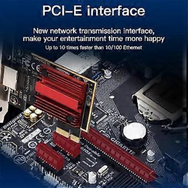 2.5G PCIE til RJ45 Netværkskort RTL8125B Chip 100/1000Mbps 2.5Gbps Ethernet Kablet LAN Controller Adapter til Win7/8/10/11