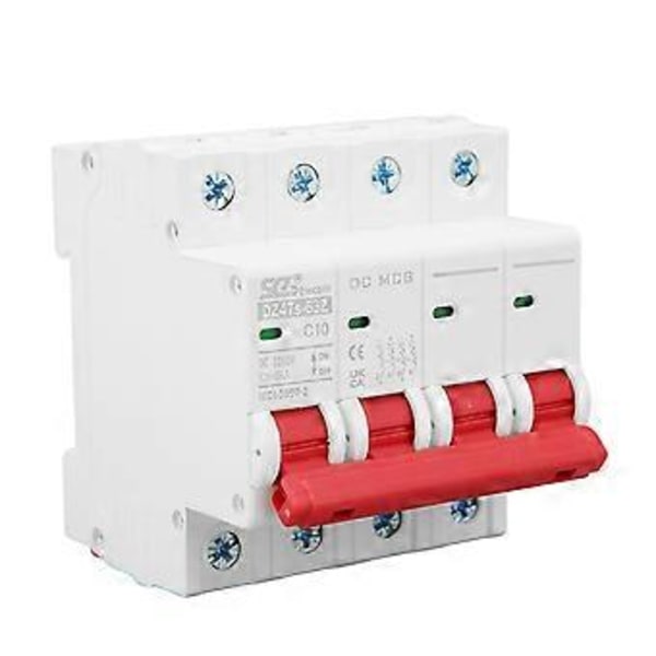 4P Mini Brytare 6000A Brytförmåga Liten DC-brytare för Solcellsanläggning DC1000V 10A
