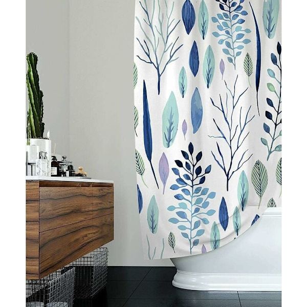 Duschdraperi - 180 x 180 cm - Vattentät - Viktad fåll - Tvättbar - Mögelbeständig - Snabbtorkande polyestertyg - Bohemisk badrumsaccessoar