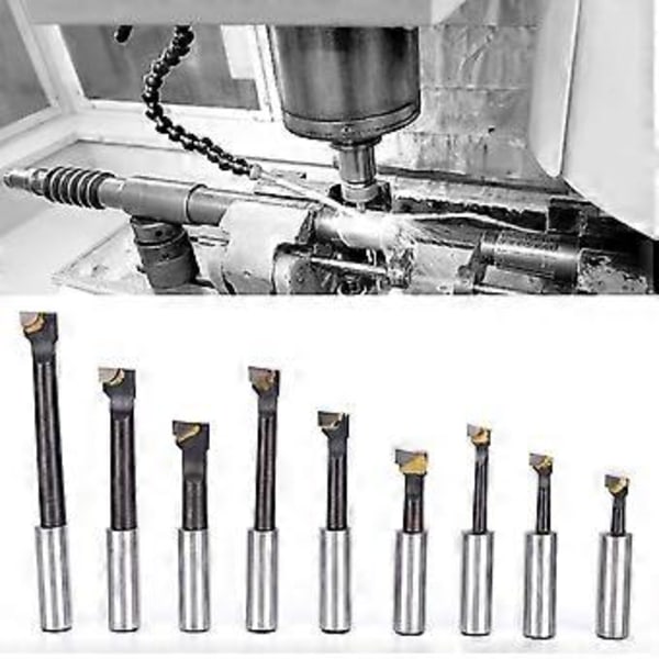 9 st F1 Typ Borrstål 3/8 Tum CNC Fräsverktyg Kit Set Svarvdelar Höghastighetsstål
