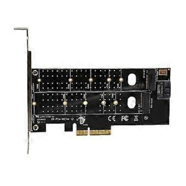 PCIe til M.2 NVMe SSD NGFF Understøtter M-Key/B-Key Dual-Port Adapter Understøtter 30-110m