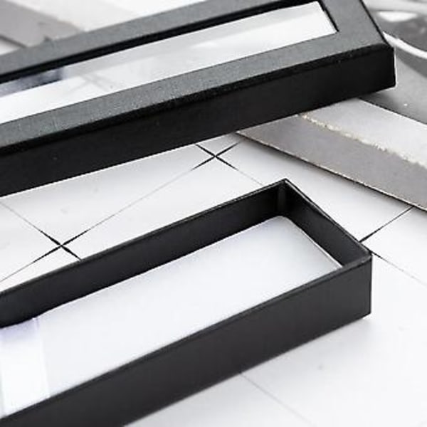 10 kpl/setti Kynäkotelo Läpinäkyvä Ikkuna Kynäkotelo Paperipakkaus Metallinen Lahja Kynäkotelo Tukkumyynti