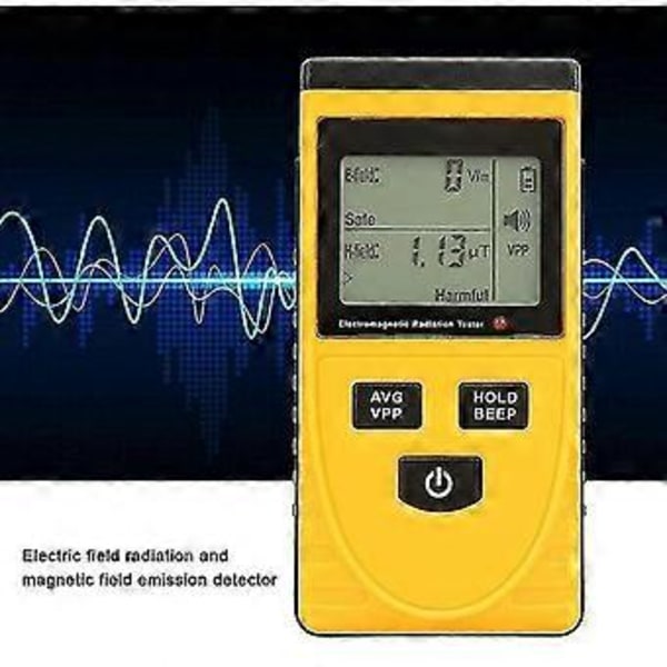 Nuklear Strålingsdetektor, LCD Digital Geiger Tæller Elektromagnetisk Strålingsdetektor Dosimeter Tester Måler Tæller Til EMF Inspektioner I Hjemmet