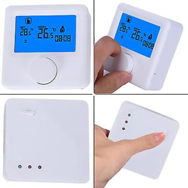 Digital LCD RF Trådlös Värmetermostat Temperaturregulator för Elektriskt Värmesystem