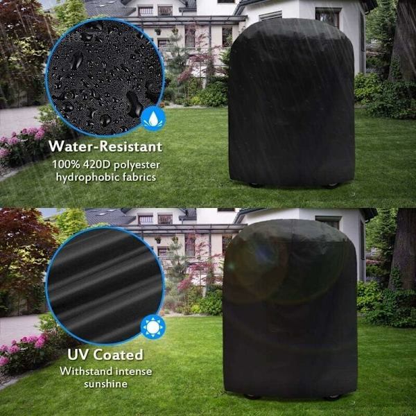 Grillovertræk BBQ Beskyttende Presenning Grillovertræk Anti-UV/Anti-vand/Anti-fugt Vandtæt Udendørs Grill Grill Sort til Weber, Holl
