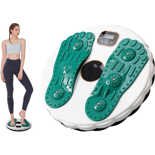 Twist Disc för träning LCD-display Intelligent Counting Body Protruding Plate Foot Massage Midjeträning Grön..