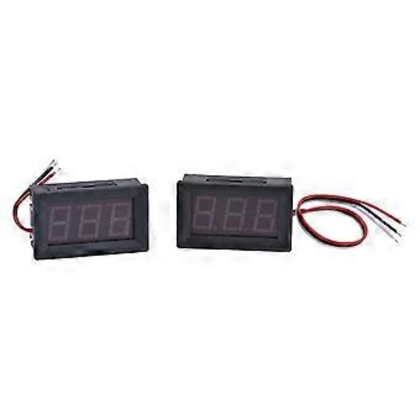 3-leders DC Digitalt Display Voltmeter Display 0,56 Tommers LED Digital Ekstern Displaymodul DC 0-99,9V 2 stk Rød