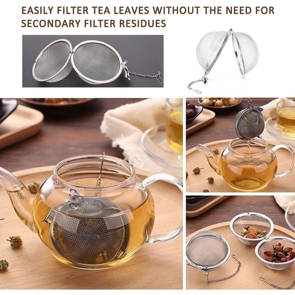 4 st teinfuser, tekula i rostfritt stål, tesil