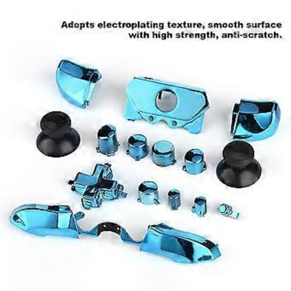 Komplet Knapsæt Mod Erstatningsdel til Microsoft Xbox One Controller 3.5mm Jack (Blå)