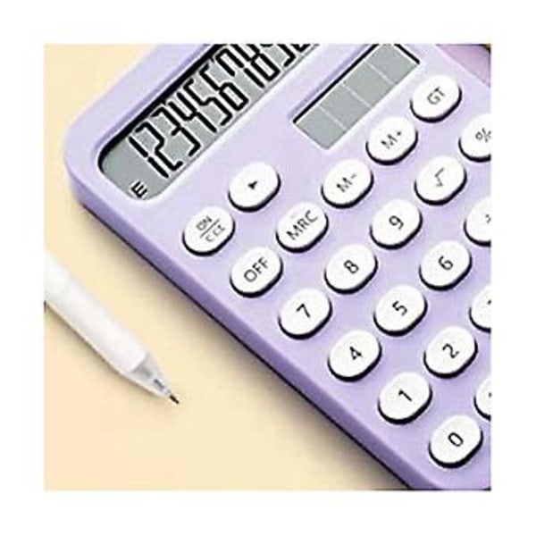 2 kpl Pöytälaskin Peruslaskin 12-numeroinen Taskulaskin Pöytä LCD-näyttö Toimistoon
