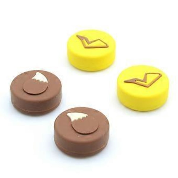 Spelkontroll Kawaii Rund Mikro Knappskydd 4 Delar Söta Tumgrepp Silikon Joystick-skydd för NS Lite