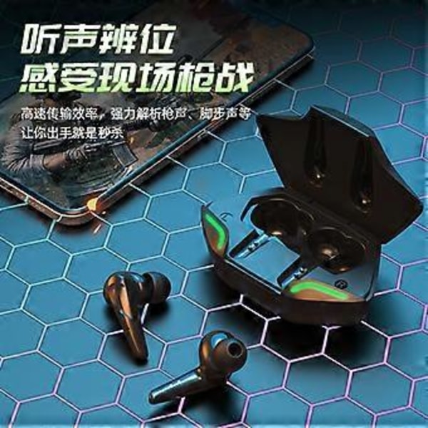 Bluetooth-kuulokkeet G11 Gaming Pelaamiseen Matala Latenssi Explosion X15Pro Kosketus Bluetooth 5.2 -nappikuulokkeet musta pakattu