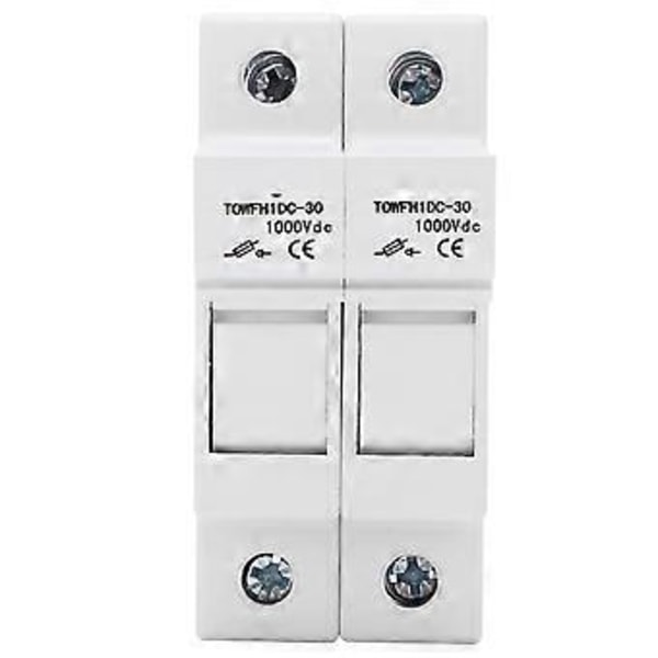 Sikringsholderbase 2-polet DIN-skinne Montering Strømfordelingskontroludstyr TOWFH1DC 1000VDC 2P30A