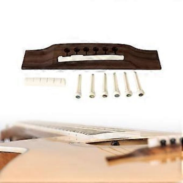 Gitarr Stall Pins Sadel Översadel för Folk 6-strängad Gitarr Ersättningsdel