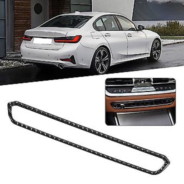 Ekte Karbonfiber Sentral CD Knappepanel Trim Dekorativt Deksel Passer for 3 Serie G20 2020