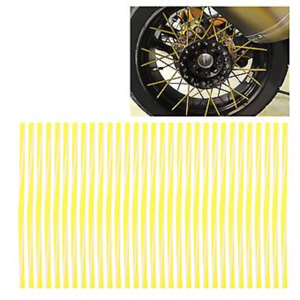 36 st 17 cm/6,7 tum Plast Hjul Ekerskydd Motorcykel Modifiering Gul och Vit