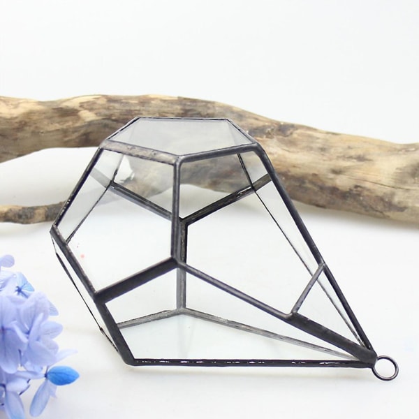 Hängande glas terrarium modern konstnärlig vägg tårar form diamant geometrisk polyh