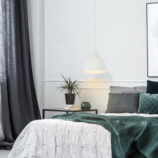 Modern hängande taklampa inomhus metall pendellampa justerbar ljuskrona för kök loft restaurang vit