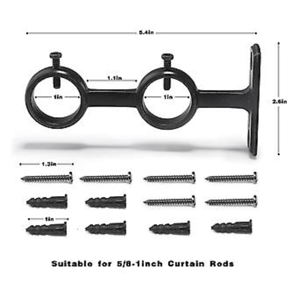 Ain Rod Brakett, 3 stk Dobbel Ain Rod H, Doble Stangbraketter Kroker For Seng
