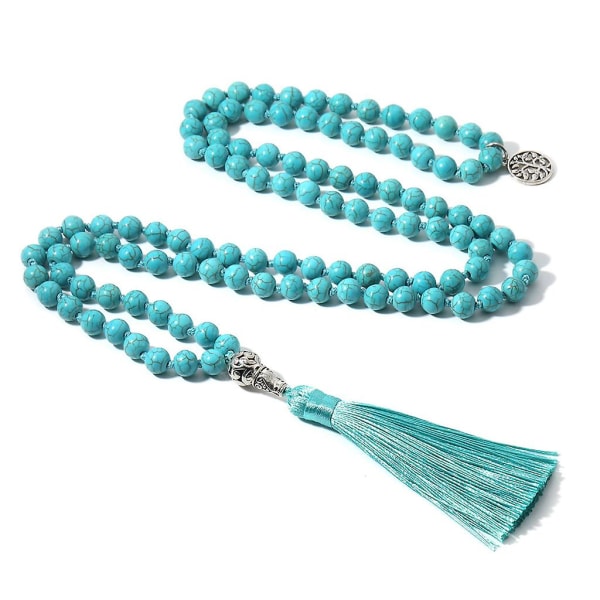 Ædelstene runde perler kvaster perler halskæde meditation buddhisme bøn om helbredelse