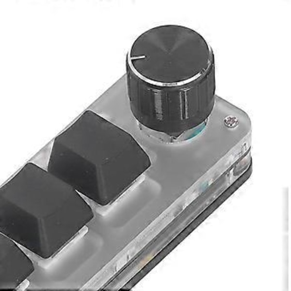 Mini Tastatur 3 Taster 1 Knapp Programmerbar USB BT Tilkobling Blå Bryter Mini Mekanisk Tastatur med RGB LED