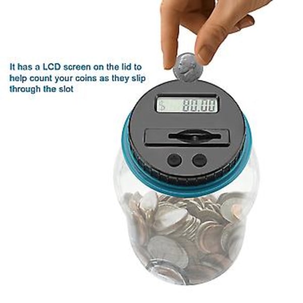 LCD Display Digital Spargris Pengabox Burk Dollar Mynträknare Pengar Sparbössa