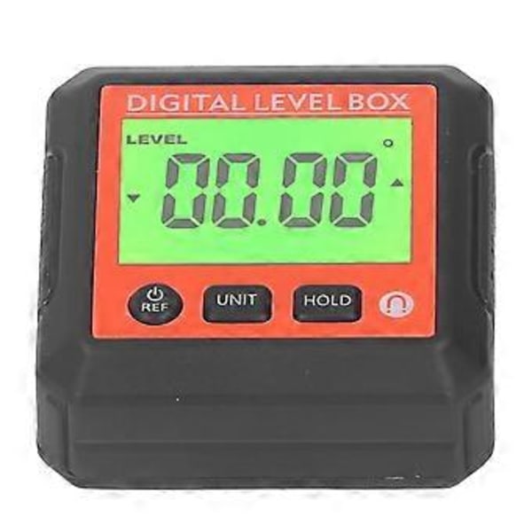 Digital Vattenpassbox Hög Noggrannhet Magnetisk Portabel Gradskiva Inclinometer Vinkelmätare för Träbearbetning Byggarbetsplats Orange