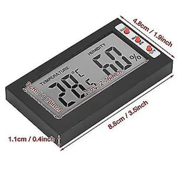 LCD Digital Temperatur Fugtighedsmåler Mini Digital Termometer Hygrometer Sensor Mini LCD Hygrometer Til Hjemmekontor Have Drivhus