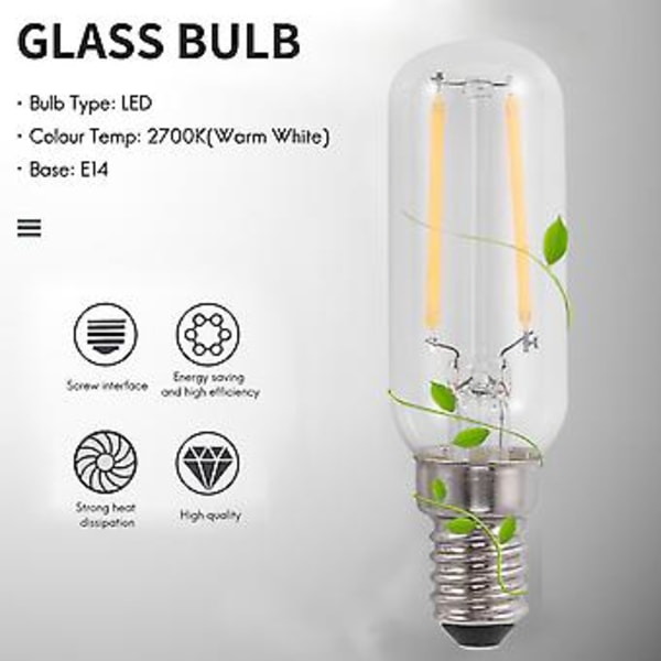 2x E14 3w Led Komfyrhette Viftepære Varm