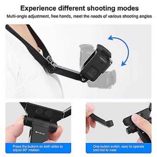 Adjable Nacke H Fäste Hållare Snodd S För Actionkamera Bärbar Ph D För /
