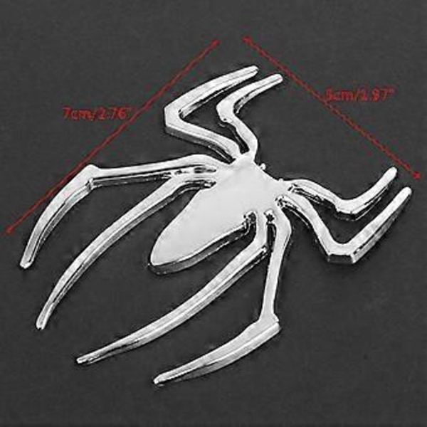 3D Bilmærkat HOT Universal Metal Spider Emblem Chrome Motor Mærkat Ornament