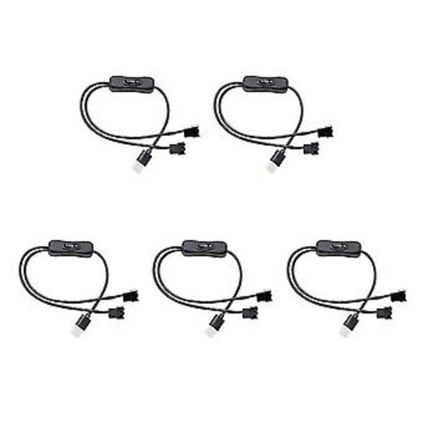 5st USB till 4-pin Omkopplarkabel Datorfläktkabel