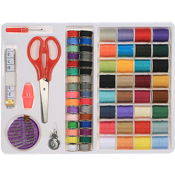 Sewing Machine Bobbins, Spools Bobbin Thread 32pcs Polyester Spool with Case(Scissors Color Sent Randomly)